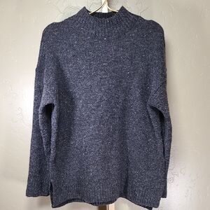 Well Worn Women's Dark Gray Mock  Turtleneck Sweater Medium